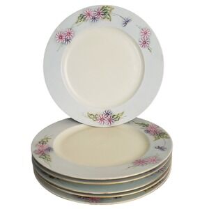 Haviland France Hand Painted by L.M.‎ Baringer Floral Dinner Plates (6) 10.5"